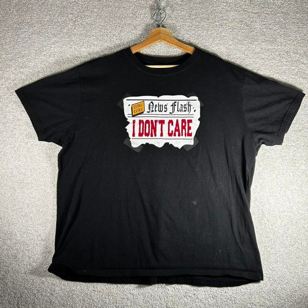 Y2K news flash I don't care! funny joke humor tee shirt tshirt